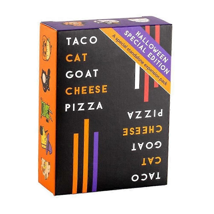 Joc de societate TACO CAT GOAT CHEESE PLZZA, 28 jucatori, 9.9x2.7x7.3cm, multicolor