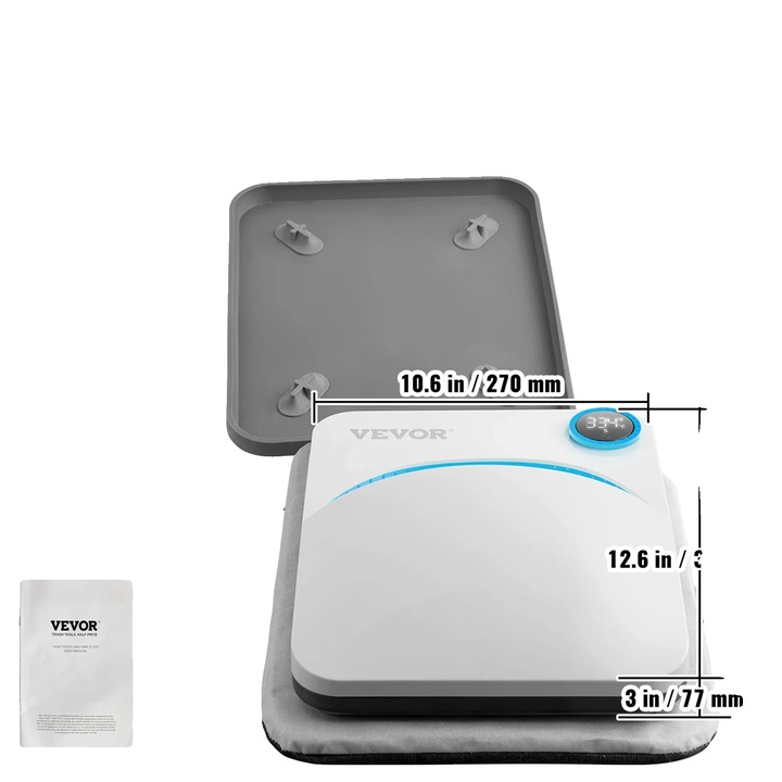 Термичен принтер, 12x10 инча, син, преносим дизайн, лесно управление