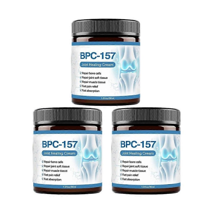 Ízületi masszázskrém, BPC-157, 3 darab, 30ml, 6x4x4cm, rehabilitációhoz