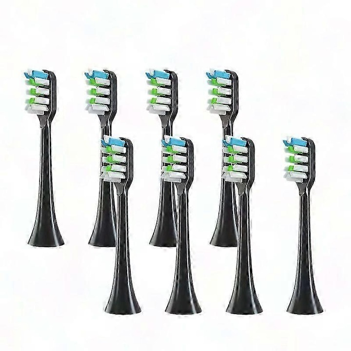 Set 8 capete de periuta de dinti electrice, negru, pentru V1X1/X3/X5/X3U