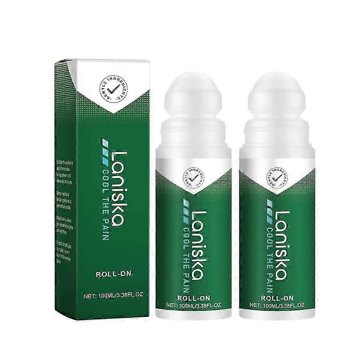 Roll-on pentru ameliorarea durerii cu mentol, 74ml, set 2 bucati, pentru articulatii si muschi