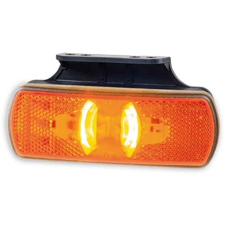 Странична габаритна лампа 3-функции LED, оранжева, 12/24V, универсална