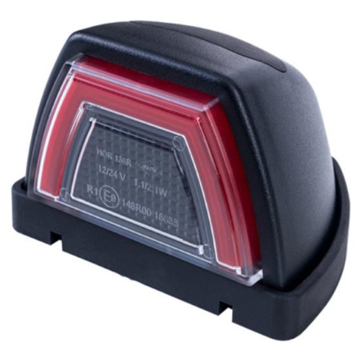 Lampa de obrys unghiulara LED rosie 12/24V, set, Lamiro