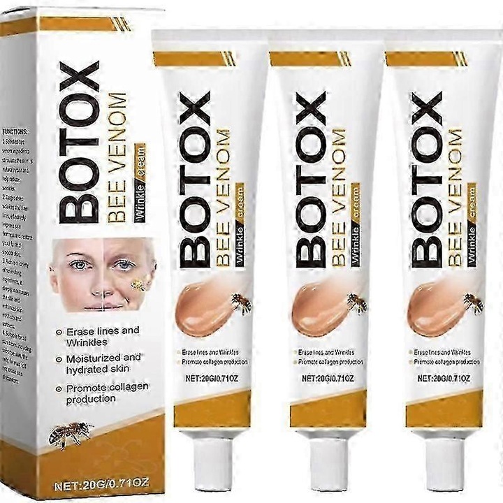 Ránctalanító arckrém méhméreggel, 3 darabos szett, mélyhidratálás, feszesség, többszínű