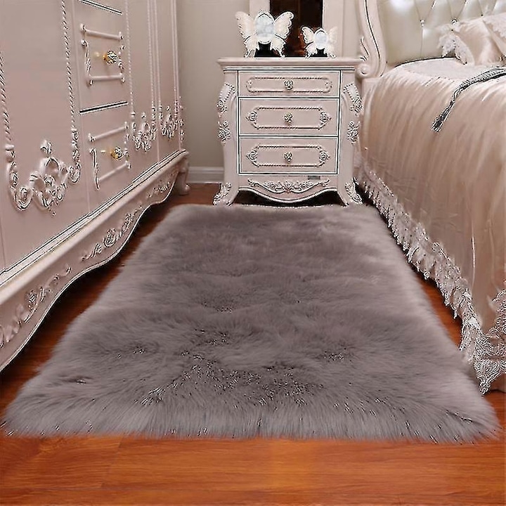 Covor modern pentru living, Plus, 160x230 cm, Gri