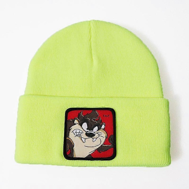 Плетена шапка, модел TAZ, регулируема, за възрастни, жълта