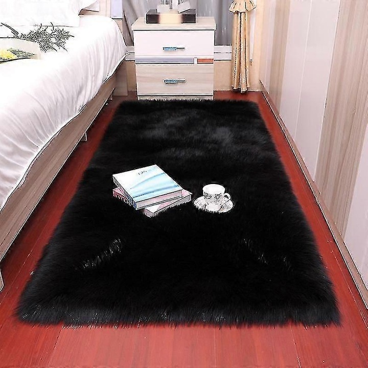 Modern szőnyeg nappaliba, 160x230cm, fehér-szürke, puha és bolyhos