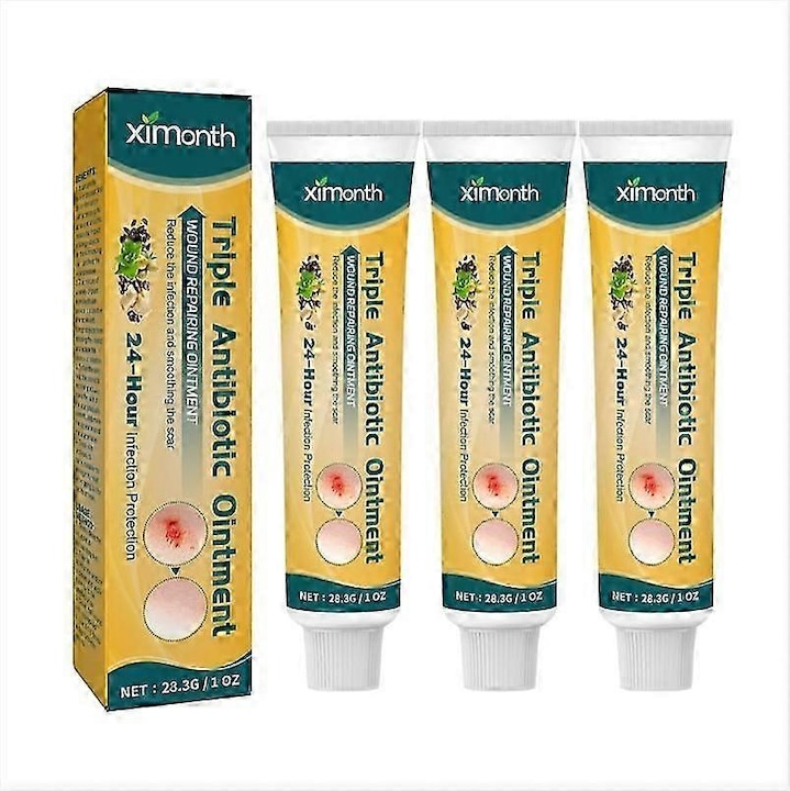 Bőrápoló kenőcs, 28 ml, 3 darabos készlet, hidratáló, hegesedésgátló, kollagén stimuláló