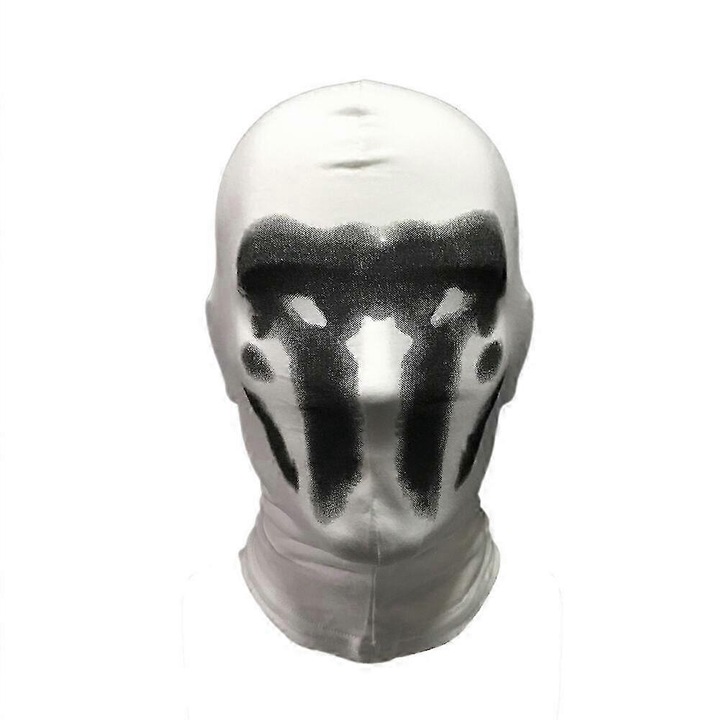 Masca Rorschach, costum cosplay, unisex, 95% bumbac, 5% elastan, multicolor, marime universala