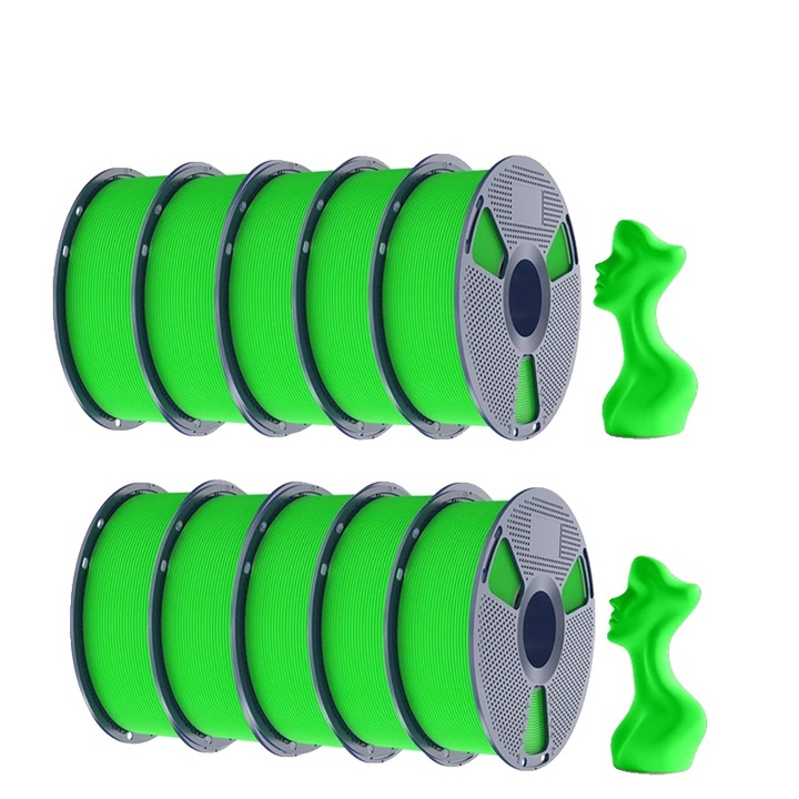 Filament 3D, Zöld, 1.75mm, 50-600mm/s, matt felület, fogyóeszköz készlet