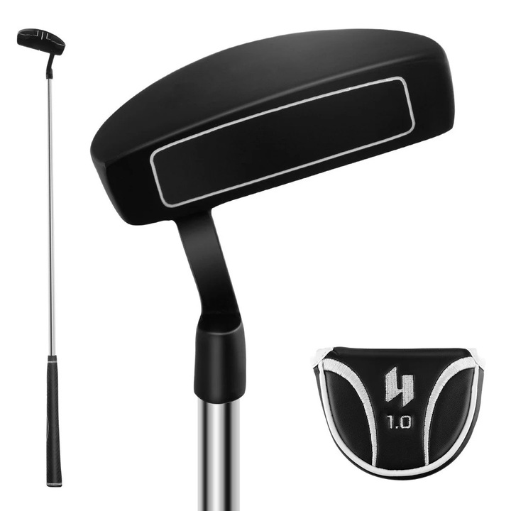 Putter de golf B2X, inox maner anti-alunecare, negru, 89 cm