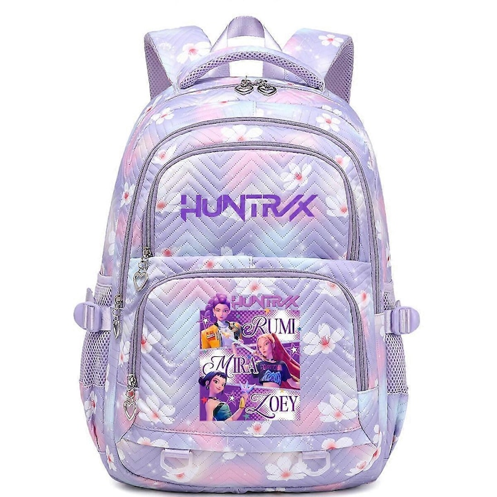 Ghiozdan KPop Demon Hunters, nylon, 15 inch, violet