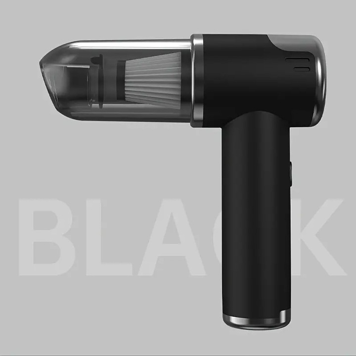 Aspirator auto portabil, putere de aspiratie 10,000 Pa, motor fara perii, capacitate mare, incarcare USB, compact