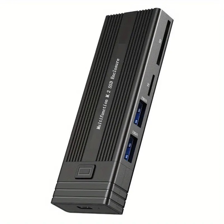 Докинг станция за разширение USB 3.1 PCI Solid State NVMe/SATA с двоен протокол, M.2 четец, многофункционален HUB, външен корпус за твърд диск