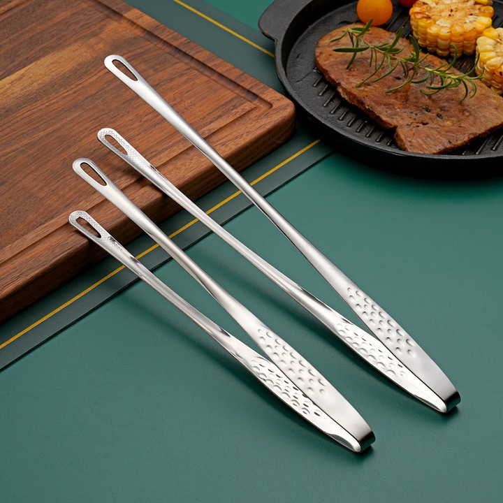 Ustensile gratar, clesti din otel inoxidabil 304, set mari si mici