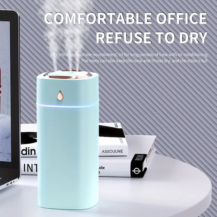 Umidificator anti-gravitational, 2 in 1, cu difuzor de uleiuri esentiale, multicolor, 7 culori, dimensiuni variate