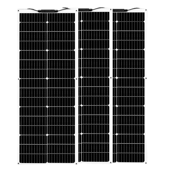 Set 3 panouri solare 80W, design flexibil, eficienta ridicata, 105x40cm