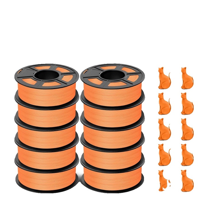 Filament 3D, HSPLAYG S-narancs, 10 tekercs, 1.75mm, nagy ellenállás, gyors nyomtatási sebesség
