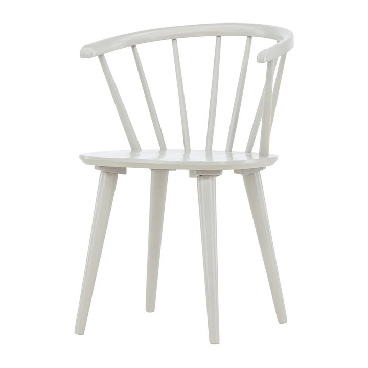 Étkezőszék, Furnlux, Bobby, kőszürke, tömör fa, 55x53x76 cm