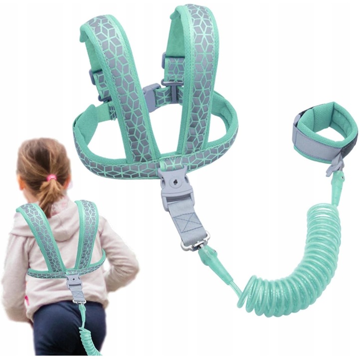 Ham de siguranta pentru copii, NASZS WIAT, verde, 200cm, 360° rotire