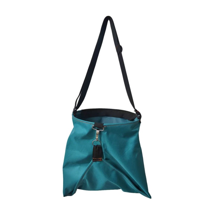 Sac de colectare fructe, reutilizabil, 35x34 cm, cu curea ergonomica, pentru livezi si gradini, verde