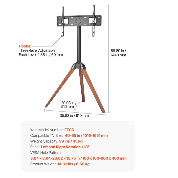 Стойка за телевизор, статив, регулируема височина, мобилна с колела, 17-55 инча, закалено стъкло, стоманена рамка