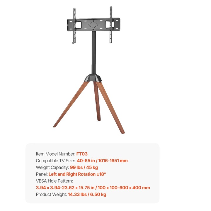 Стойка за телевизор, статив, регулируема височина, мобилна с колела, 17-55 инча, закалено стъкло, стоманена рамка