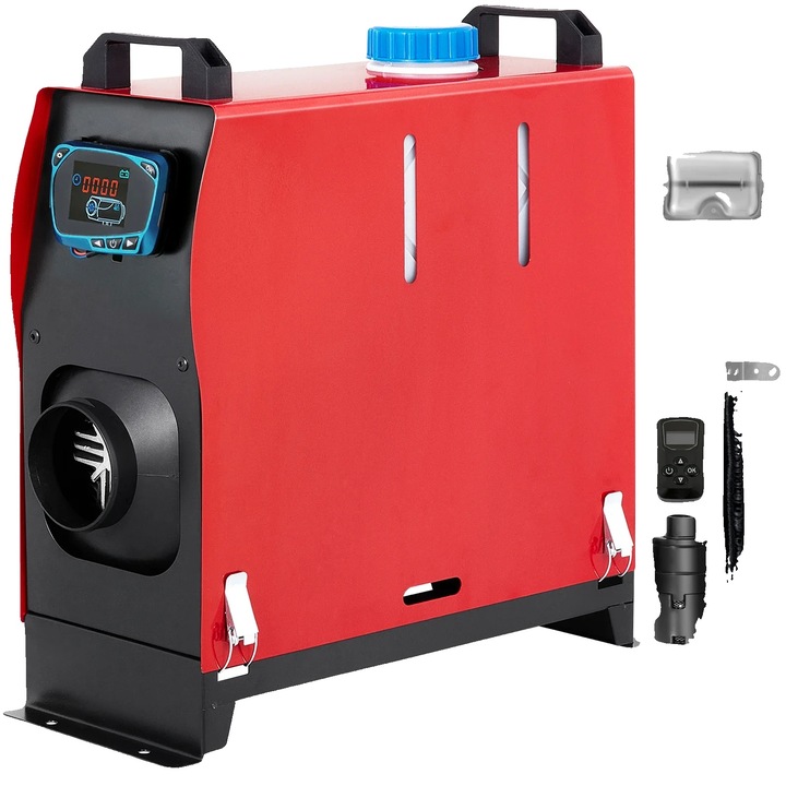 Dízel légmelegítő, 8KW, 12V, 5L tartálykapacitás, állítható hőmérséklet 64-104°F, távirányító akár 30m-ig