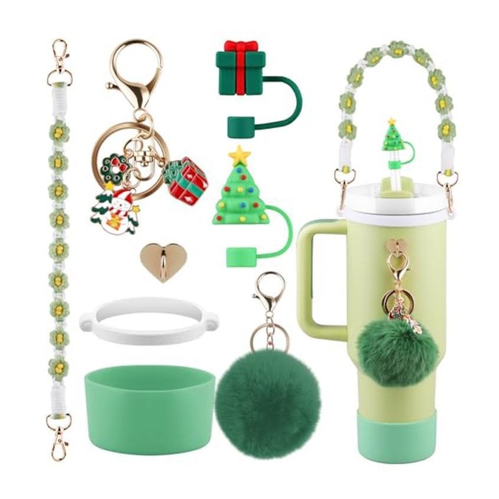 Stanley termosz bögre kulcstartó készlet, szívószál fedél, bögre medál, bögre lánc