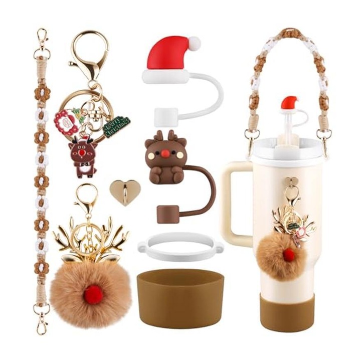 Stanley termobögre kulcstartó szett, szívószál fedél, bögre medál, bögre lánc