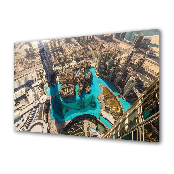 Tablou VarioView MoonLight Fosforescent Luminos in Urban Orase Dubai la inaltime, 20 x 30 cm