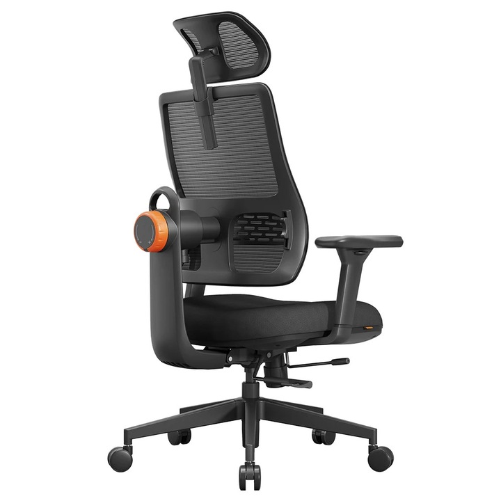 Ergonomikus irodai szék, NEWTRAL MAGICH003, adaptív deréktámasz, fekete, felhasználói magasság 160-195 cm
