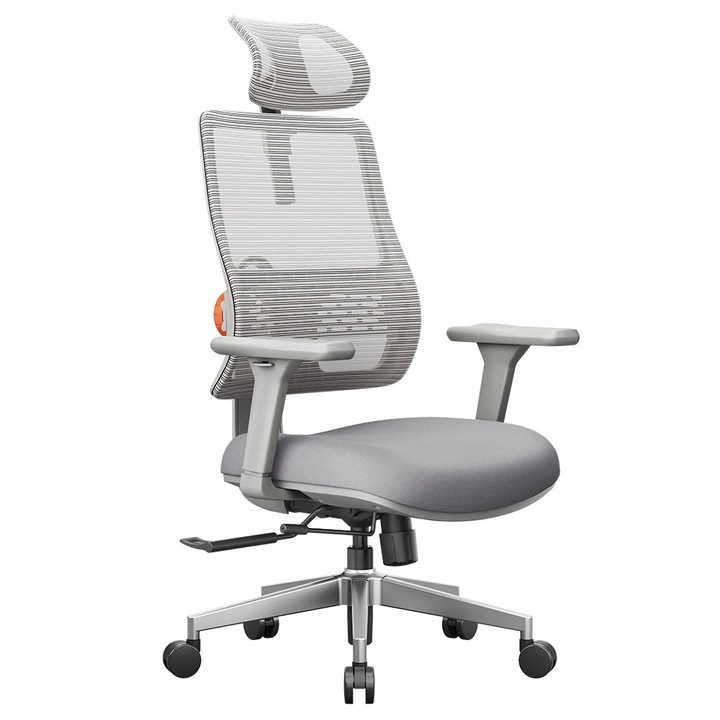 Scaun ergonomic de birou, MAGICH003, suport lombar adaptiv, tetiera reglabila, verde militar, 136 kg