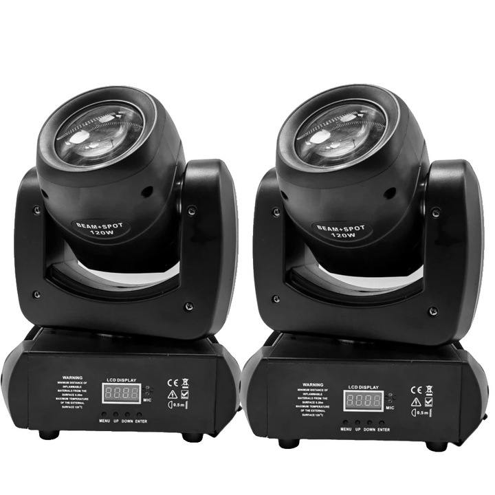 Lampa de scena, 120W LED, control DMX512, 8 gobos, 27x23x16cm, 2 LIGHT, priza EU