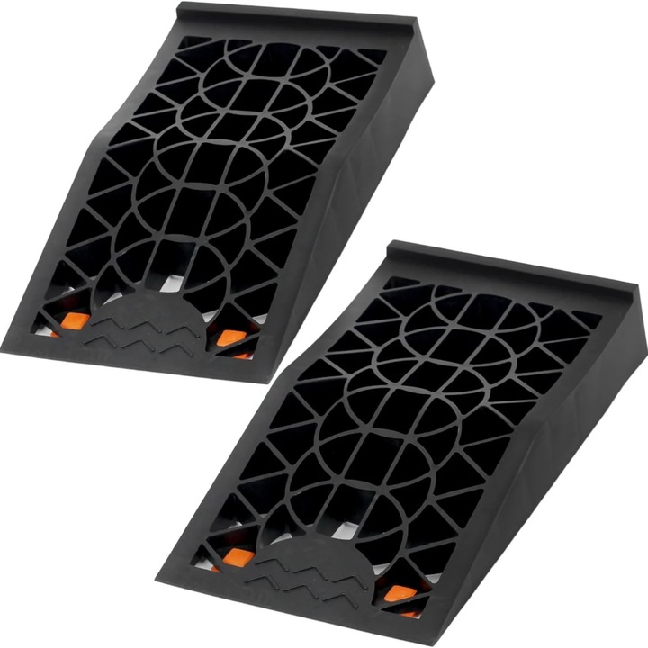 Rampe auto 2 bucati, rampa urcare heavy duty, suprafata antiderapanta, pentru intretinere si schimb ulei, ajutor cric si reparatii, negru