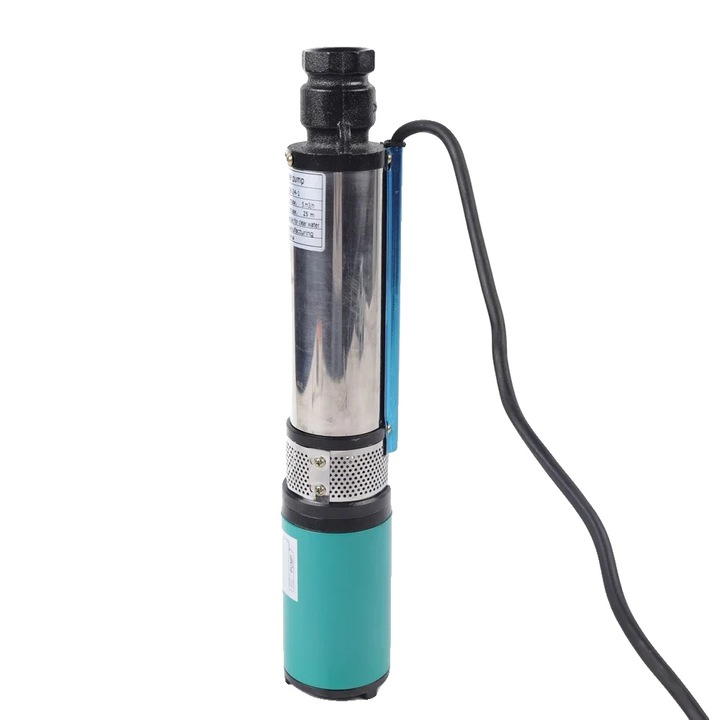 Nagy hatékonyságú merülő szivattyú vízhez, réz motor, ezüst, 320W, 16m kábel