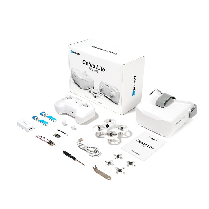 Kit Drona Betafpv Cetus Lite Fpv Pentru Copii, Cu Autoprotectie Pentru Mentinerea Altitudinii, 2 Moduri De Viteza, Compatibil Cu Simulator. Kit Gata De Zbor Pentru Incepatorii Fpv, Pentru A Incepe Zborul In Interior