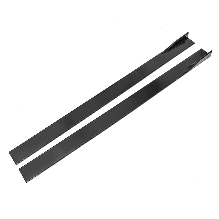 Splitter prag lateral auto, extensie universala praguri, 2, 2 m lungime, lucios, pentru Mitsubishi Lancer / Lancer Evolution / Eclipse, negru
