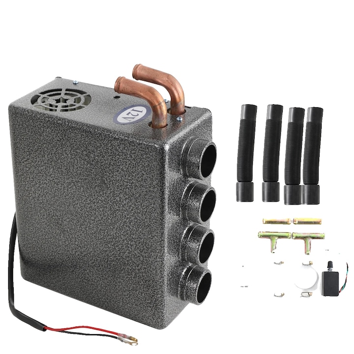 Incalzitor auto cu lichid, 80W, 12V, design compact, eficienta ridicata, montare usoara