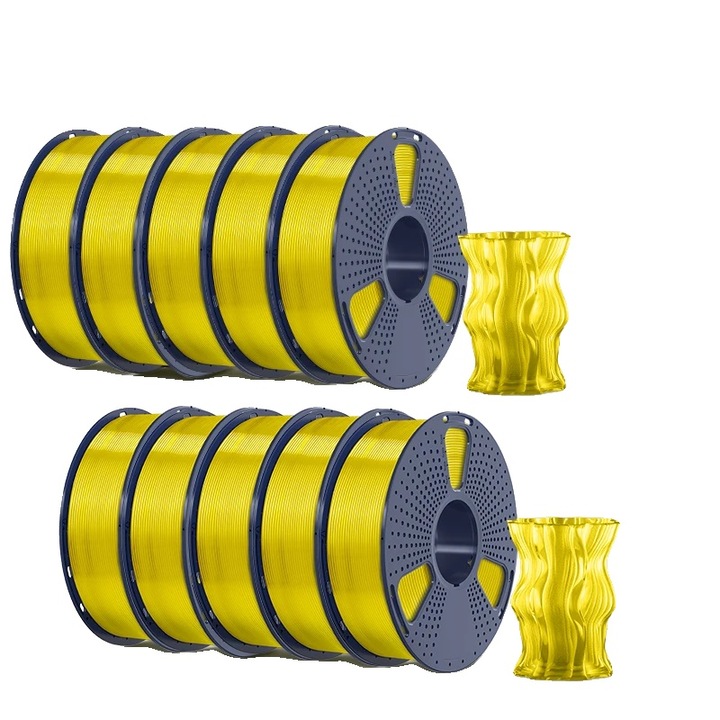 Filament 3D PETG átlátszó sárga, 1.75mm, 1kg, FDM nyomtatókkal kompatibilis