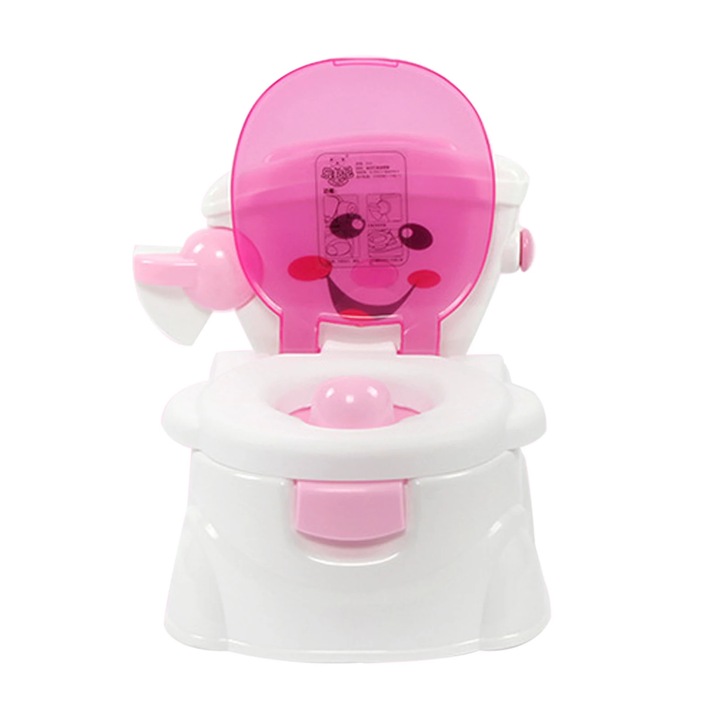 Olita copii, Antrenor de toaleta/olita, 1–6 ani, Manere antiderapante, Spatar, Usor de curatat, Material PP, Portabila, Lavanda