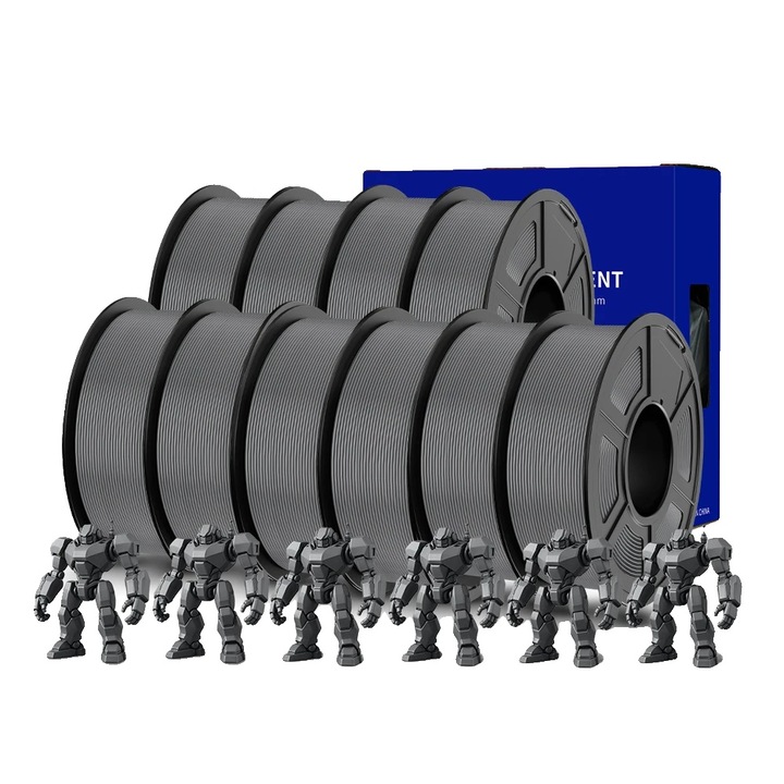 Filament PLA 1.75mm, 10GY, 1260g, ecologic, pentru imprimante 3D