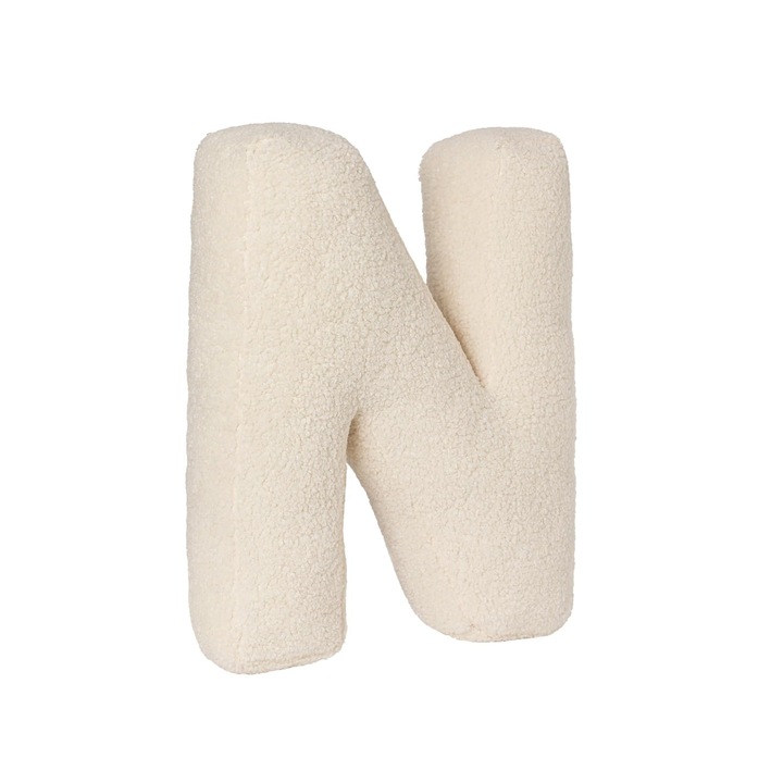 Aqcqdq Perna Cu Litere, Perna Cu Litere, Perna Cu Litere Lavabila Si Durabila, Perna Pufoasa Pentru Copii, Perna Decorativa In Forma De Litera, Perna Decorativa, Perna Pufoasa Cu Litere (N, 40 X 35 X 10 Cm)