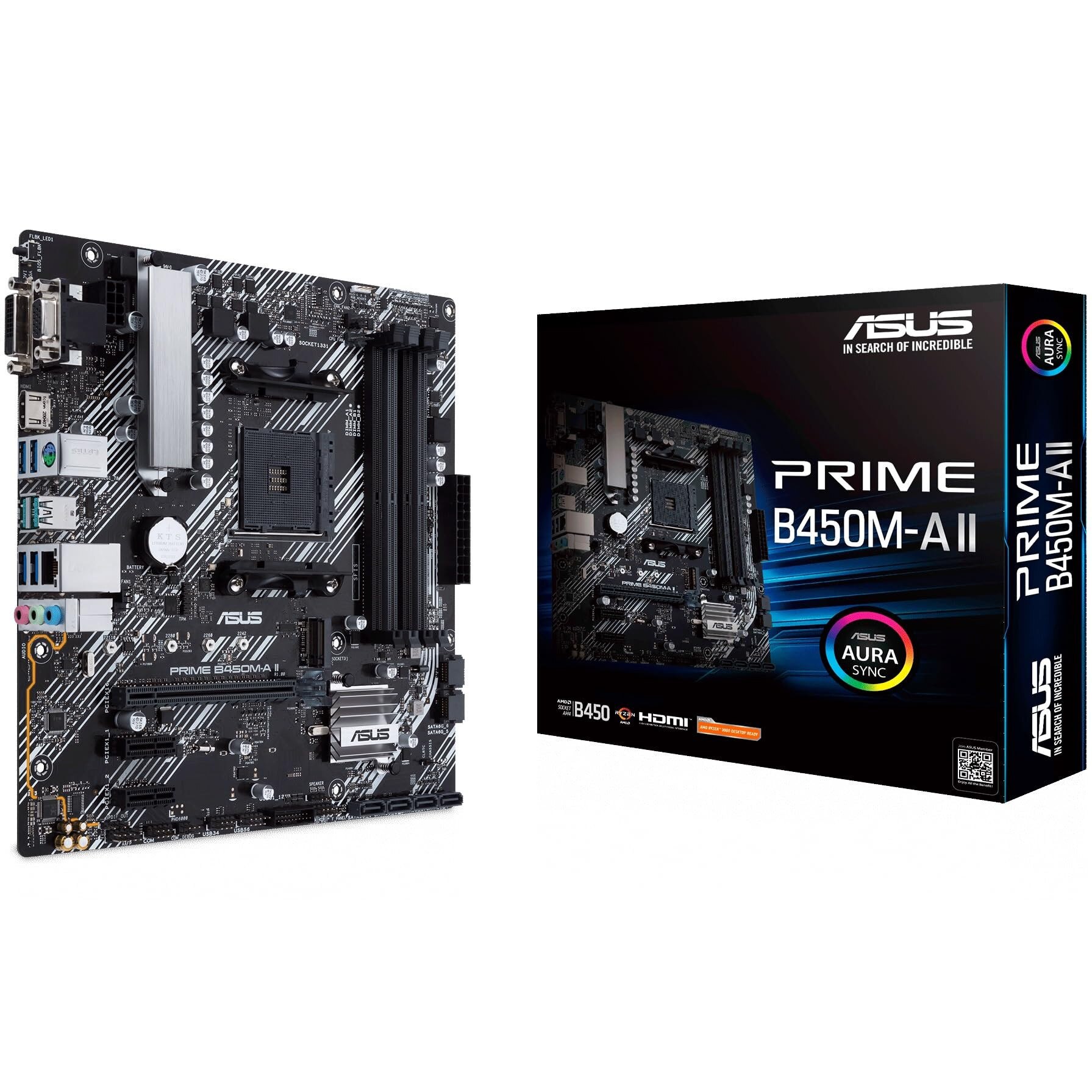 Placa de Baza ASUS Prime B450M-A II AM4, DDR4, M.2, USB 3.1 Gen 2