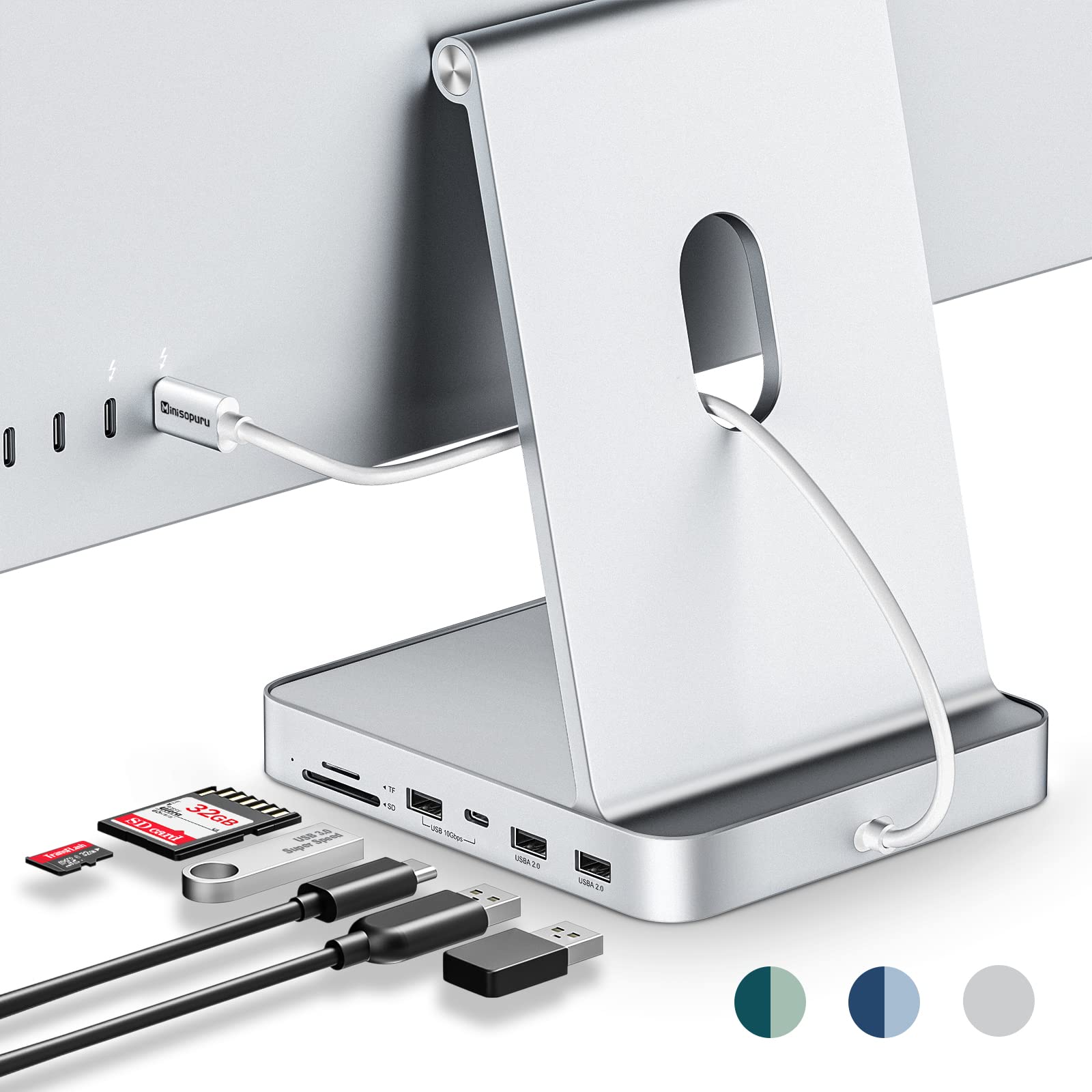 Hub Usb C Minisopuru Pentru Imac 24 Inch 2021/2023/2024, Accesorii