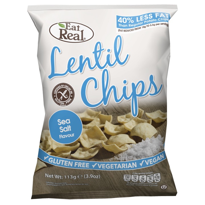 Eat Real Lencse Chips - Tengeri Sós 113g