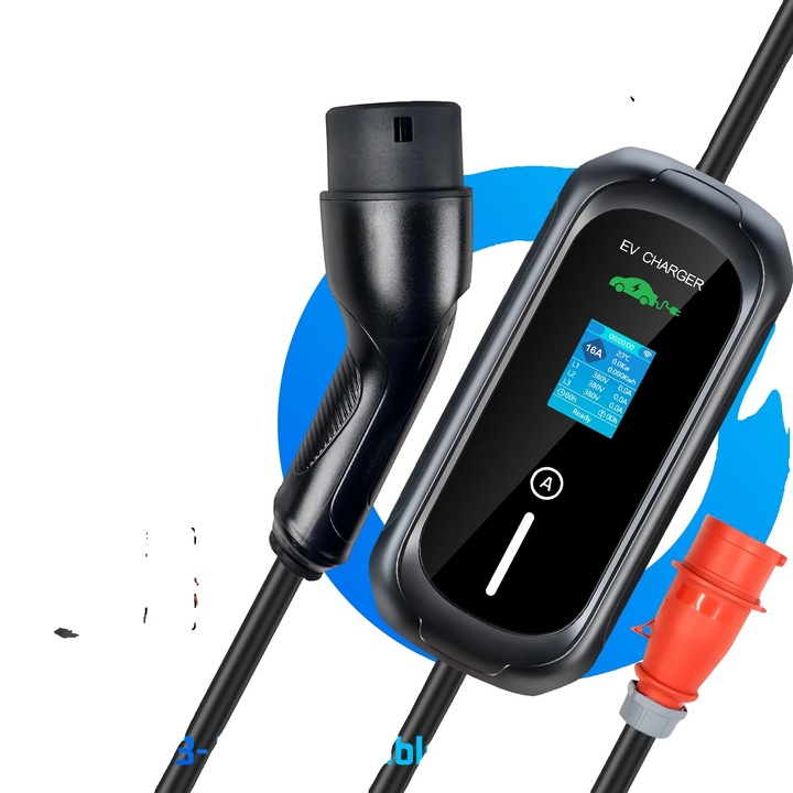 Incarcator EV, instalare pe perete, control prin aplicatie, tip 2, 11KW, 7m