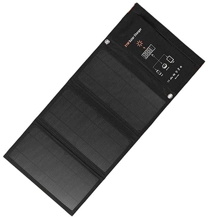Panou solar portabil, design pliabil, 21W, 270x135mm, 1 panou