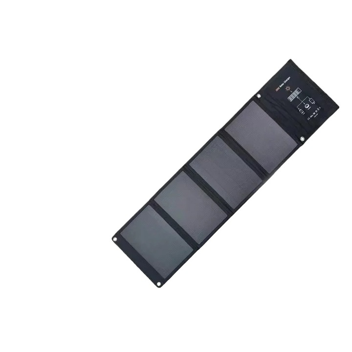 Panou solar pliabil 28W, design compact, compatibil cu dispozitive mobile