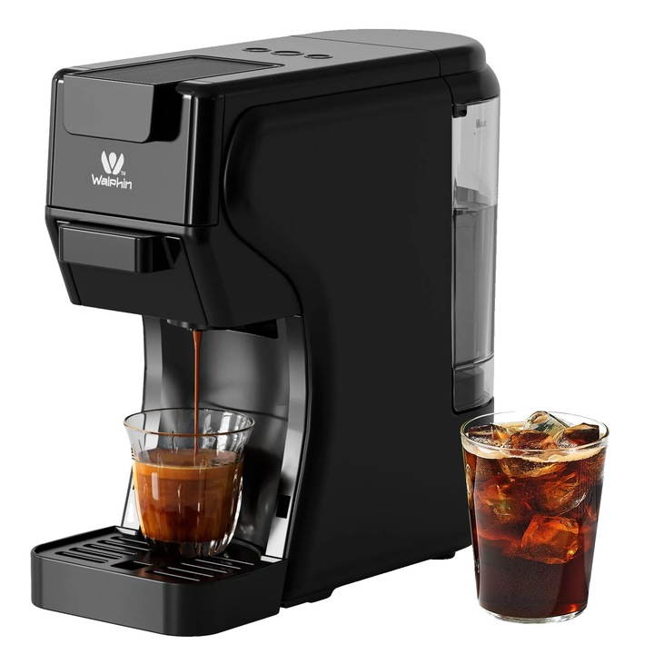 Espressor 3 in 1, 19 Bar, Negru, 0.6 L